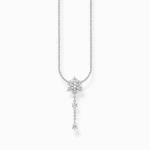 Thomas Sabo Charm halsband Snöflinga vita stenar