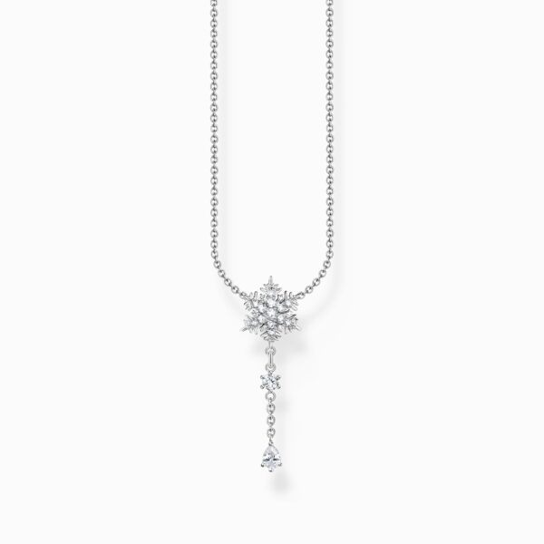 Thomas Sabo Charm halsband Snöflinga vita stenar