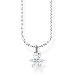 Thomas Sabo Charm halsband Blomma vita stenar