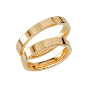 Schalins SR 1039. Klassisk ring 18 k - Rak modell  3,5 mm bred