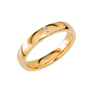 Schalins 2032 -  Klassisk ring 18k. 0.015 ct Diamanter - Svagt välvd. 3,5 mm bred