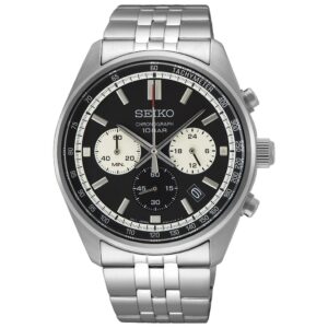 Seiko 41 mm 100M Kronograf.