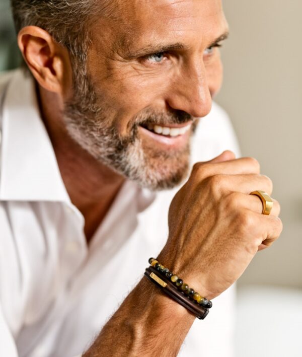 AROCK -EDDIE Armband Brunt/Svart - Bild 2