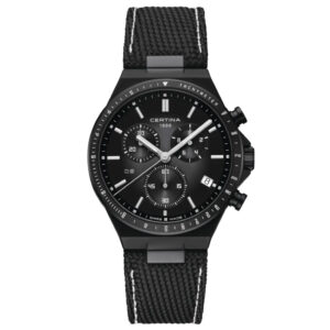 Certina DS-7 Chronograph. 41 mm Black Steel. 1 ex