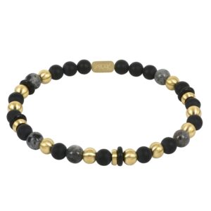 AROCK -EDDIE Armband Svart/Guldf.