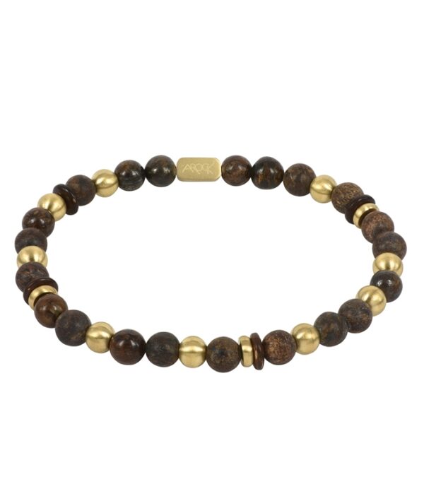 AROCK -EDDIE Armband Brunt/GuldF.