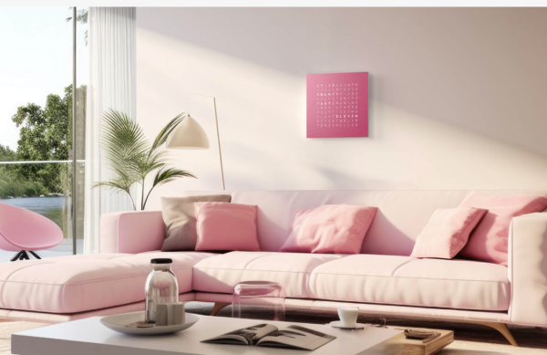 QLOCKTWO - Pretty pink. Special utgåva 45*45 cm 1 st i lager - Bild 2