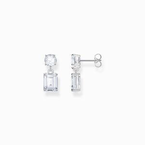 Thomas Sabo Örhängen i silver med vita zirkonia stenar,