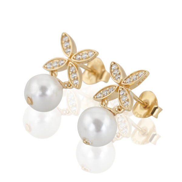 Carolina Gynning –  Ellipse mini pearl örhängen - Bild 2