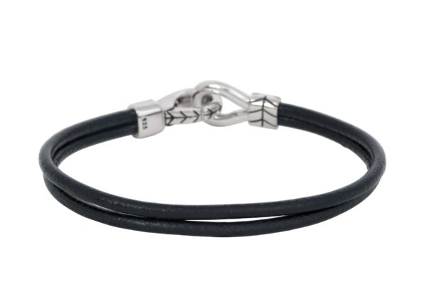 Nobel By Billgren - Silver/läderarmband | Svart. - Bild 2