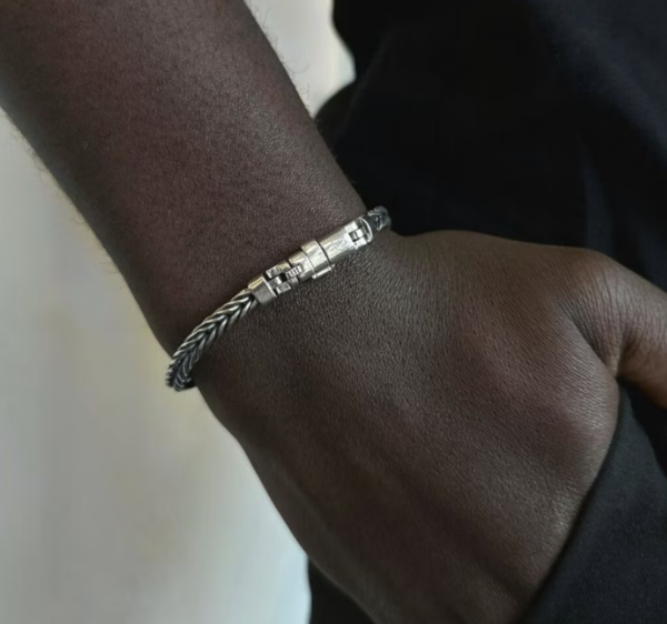 Nobel By Billgren - Silverarmband Oxiderad rävsvanslänk - Bild 2