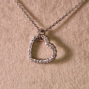 Hänge Hjärta i vitguld med diamanter 0,24 ct