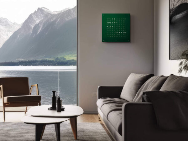 Qlocktwo - Green Velvet 45*45 cm. Grön sammet. Beställningsvara - Bild 6