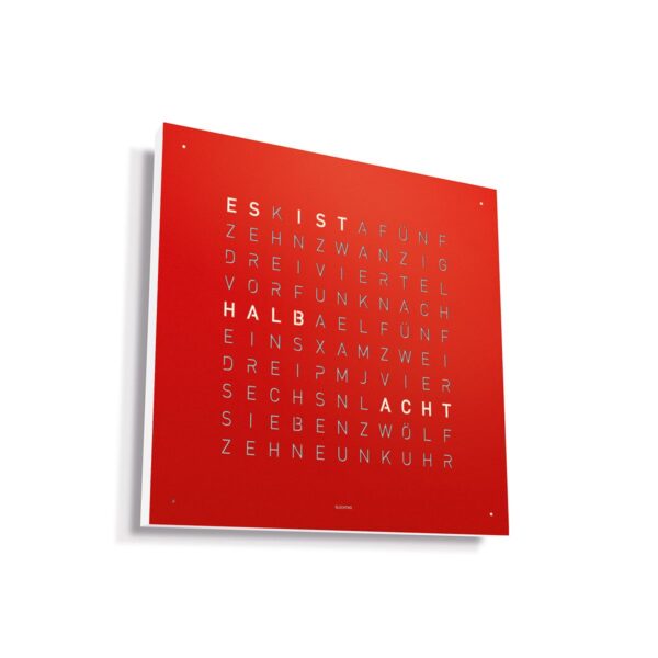 Qlocktwo - Red Pepper 45*45 cm. Röd stål - Bild 2