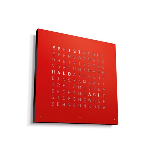 Qlocktwo - Red Pepper 45*45 cm. Röd stål - Bild 3