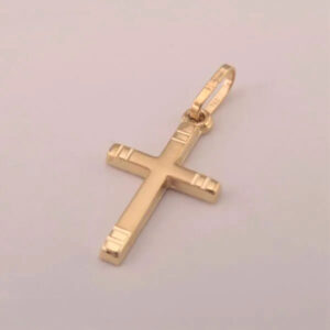 Guld 18k - Kors  17*10 mm, Facetter