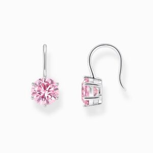 Thomas Sabo Örhängen - Rosa sten och krok.
