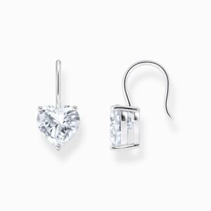 Thomas Sabo Örhängen - Vit hjärtformade och krok.