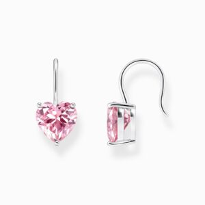 Thomas Sabo Örhängen - Rosa hjärtformade och krok.