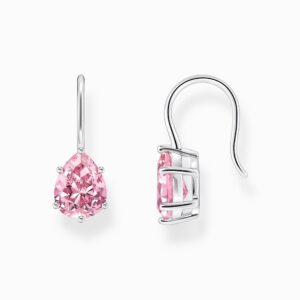 Thomas Sabo Örhängen - Rosa droppsten och krok.