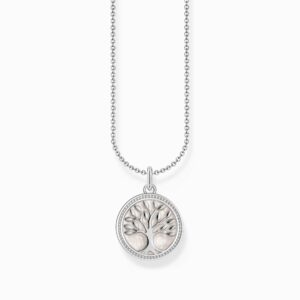 Thomas Sabo Halsband - Kärleks träd, vit emalj, silver.