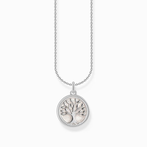 Thomas Sabo Halsband - Kärleks träd, vit emalj, silver.