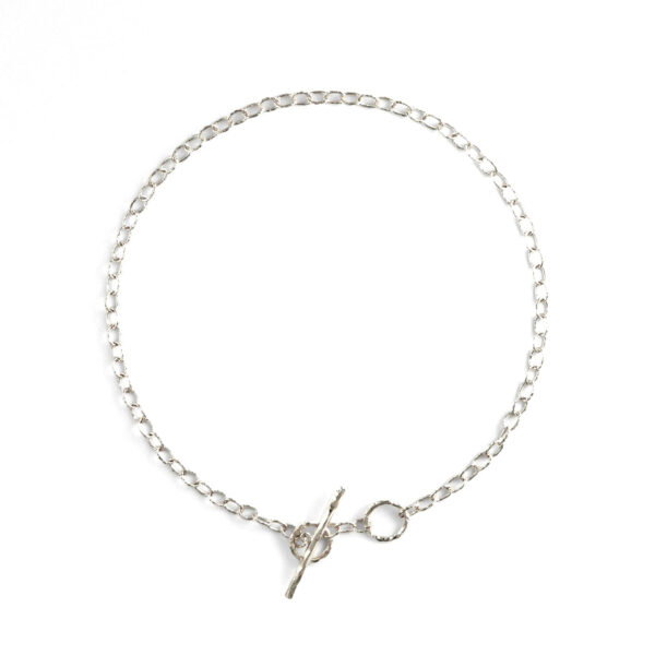 Sandberg Halsband Pinnlåskedja Silver 42-50-70/90 cm