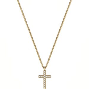 Astrid & Agnes CROSS Crystal Halsband Guldplätering