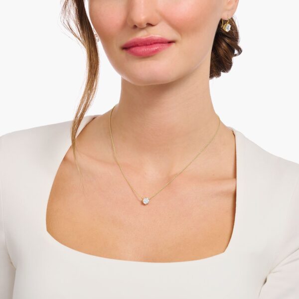 Thomas Sabo Halsband - Vit zirkonia sten, guldpläterat. - Bild 2