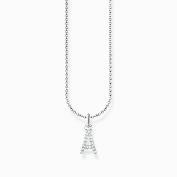 Thomas Sabo Halsband med bokstav silver med stenar.