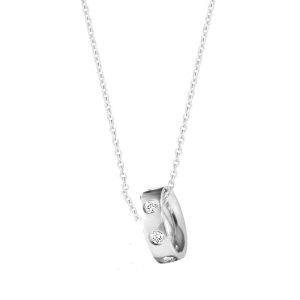 Georg Jensen Magic halsband 18k vitguld och diamanter. 1 ex