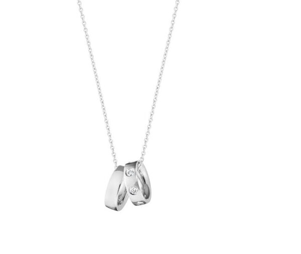 Georg Jensen Magic halsband 18k vitguld och diamanter. 1 ex