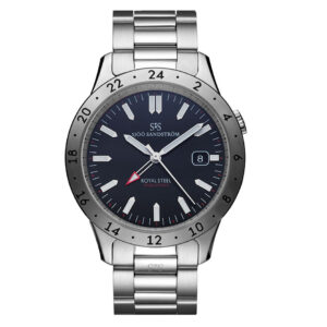 Sjöö Sandström Royal Steel World Timer 41 mm Svart tavla