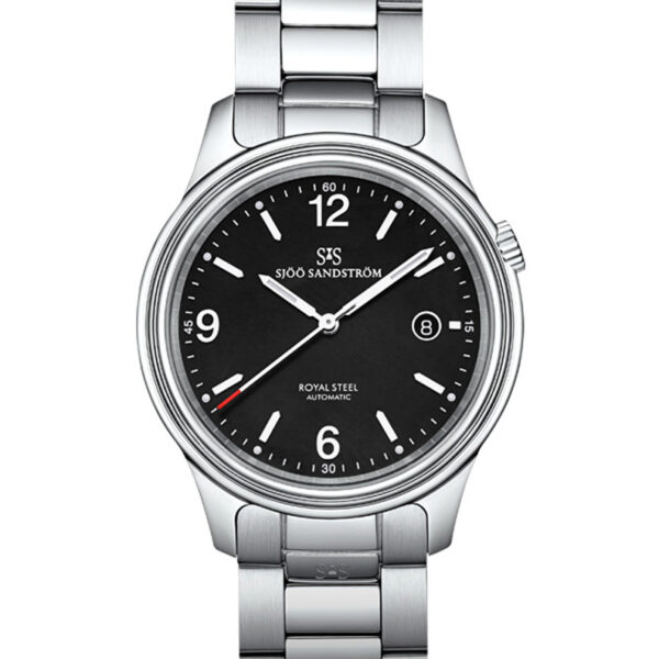 Sjöö Sandström Royal Steel Classic 41 mm Svart tavla