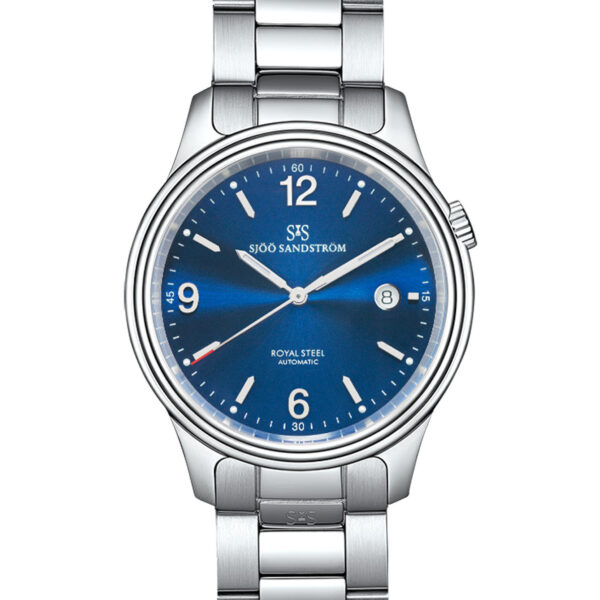 Sjöö Sandström Royal Steel Classic - 41 mm. Blå tavla