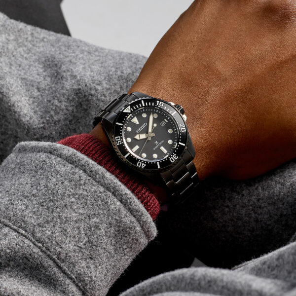 Seiko Prospex Solar Diver’s in All Black - 41 mm. Safirglas - Bild 2