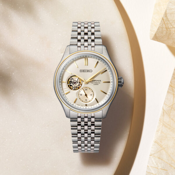 Seiko Presage Premium Automatic 40 mm. Open Heart, Bic - ‘Shiro-iro’  Nyhet! - Bild 4