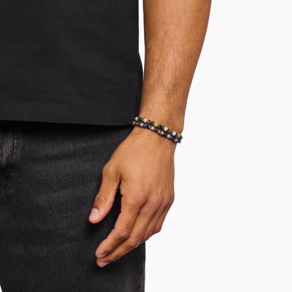 Thomas Sabo  Armband stenar i daisyjaspis, imiterad malakit och tigeröga. 5 mm. Nyhet! - Bild 2
