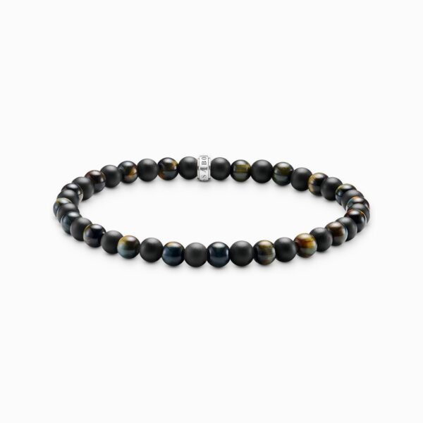 Thomas Sabo  Armband stenar i Obsidian och Tigeröga Obs! 5 mm. Nyhet!