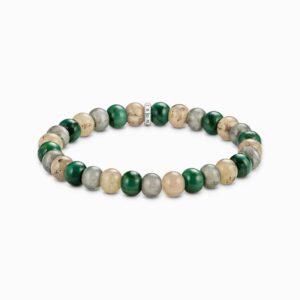 Thomas Sabo  Armband Jaspis, jade och labradorit 9 mm. Nyhet!