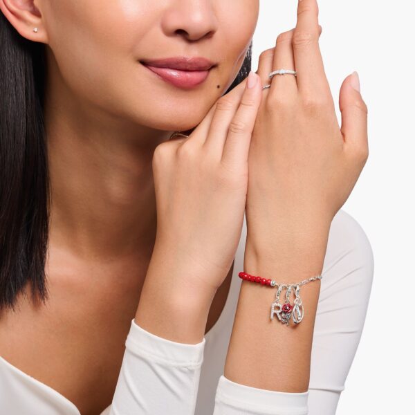 Thomas Sabo Charms berlock: Röd ros, silver - Bild 2