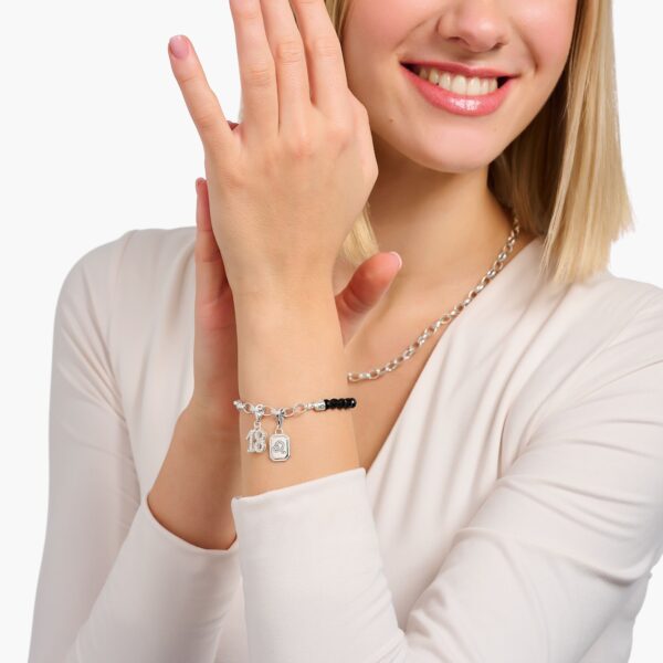 Thomas Sabo Charms berlock: Nr.18 med vita stenar, silver - Bild 2