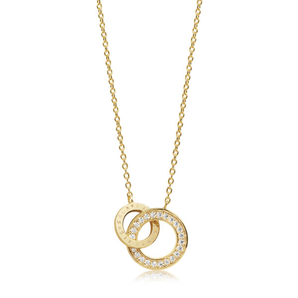 Sif Jakobs Halsband Prato Uno Piccolo - 18k Guldpläterad silver med vit zirkon