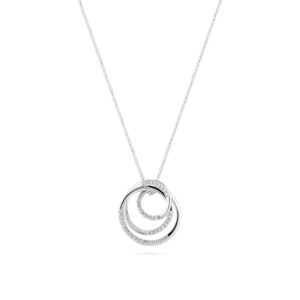 Sif Jakobs Halsband Spirale - Silver och vita zirkoner. Nyhet!