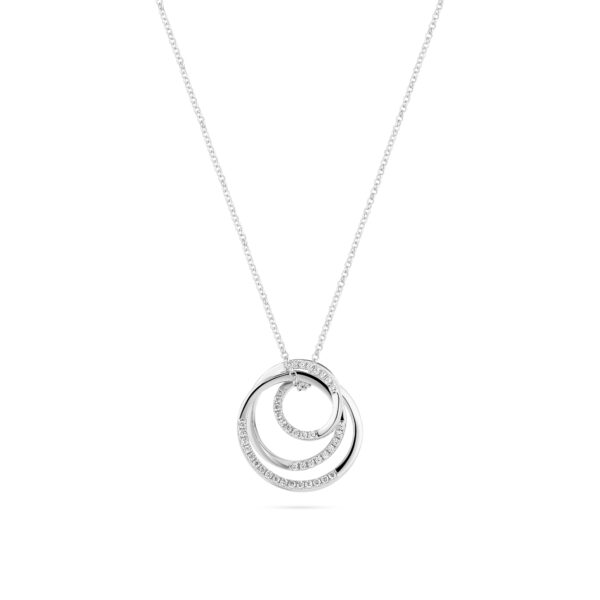 Sif Jakobs Halsband Spirale - Silver och vita zirkoner. Nyhet!