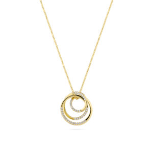 Sif Jakobs Halsband Spirale - 18k Guldpläterad Silver och vita zirkoner. Nyhet!