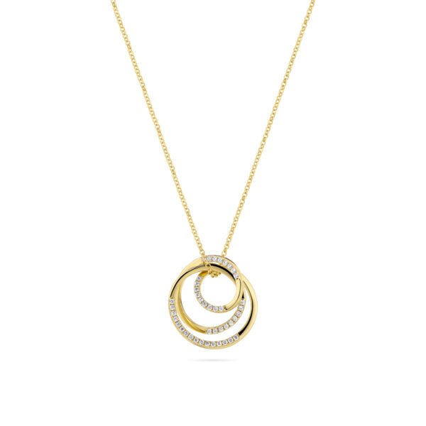 Sif Jakobs Halsband Spirale - 18k Guldpläterad Silver och vita zirkoner. Nyhet!
