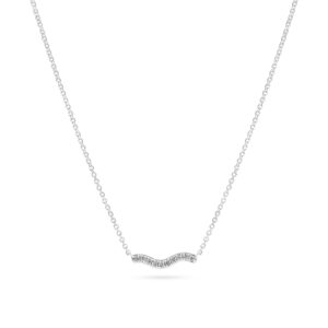 Sif Jakobs Halsband - Ellera Waves Pianura- Silver och vita zirkoner. Nyhet!