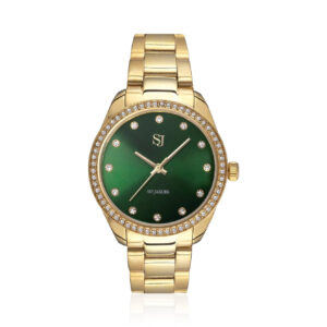 Sif Jakobs klocka Varelia - Grön urtavla och vita zirkoner. 32 mm.