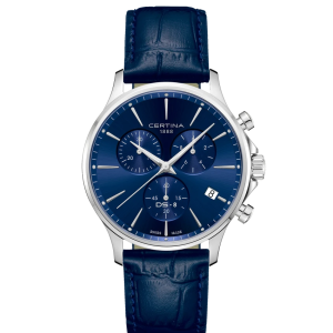 Certina DS-8 Chrono. 41mm. 100 m med safirglas. Nyhet!